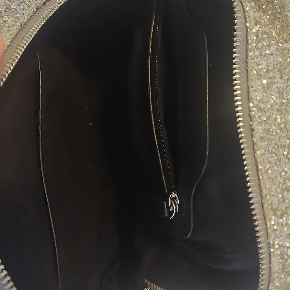 Chiara Ferragni Silver Glitter Eye Backpack - Picture 7 of 14